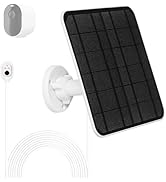 6W Solar Panel Charger Compatible with Arlo Pro 3/Pro 4/Pro 5S/Ultra/Ultra 2/Go 2 IP65 Weatherpro...