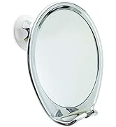 JiBen Fogless Shower Mirror with Power Locking Suction Cup, Built-in Razor Hook and 360 Degree Ro...