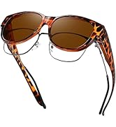 GEGURI Fit Over Glasses Sunglasses for Women Men, Oversized Cat Eye Sunglasses Polarized 100% UV4...