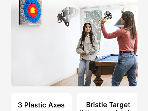 Jumbl Wall-Mounted Axe Throwing Game Set