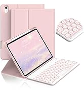 JKSML for iPad Air 11" M3/M2 (2025/2024) case with Keyboard, Round Key, 7 Color Backlit, Detachab...