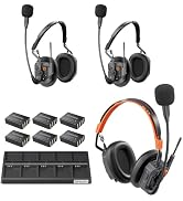 Saramonic WiTalk9X-3D 3-Person 1312ft Modular 1.9GHz Wireless Headset Intercom System for Team Co...
