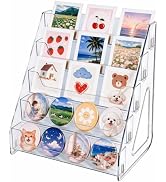 folconroad Upgraded 5 Tier Acrylic Card Display Stand, Vertical Card Holder | Clear Display for G...