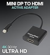 VisionTek Mini DisplayPort to HDMI 4K Active Adapter, Male to Female, for MacBook Pro, Macbook Ai...