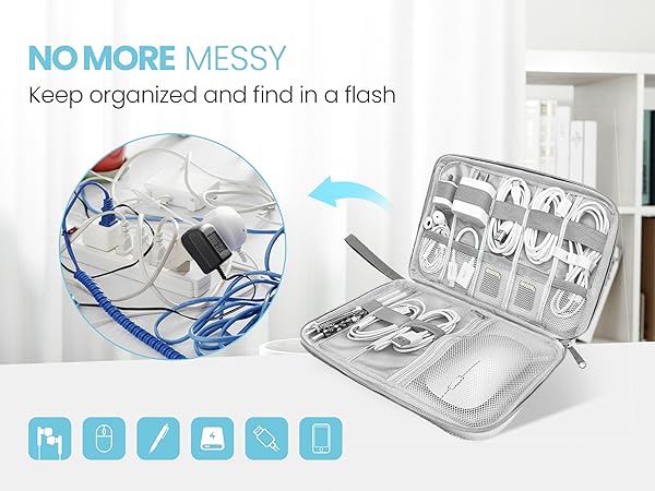 phone cord organizer cords and cables organizer tech bag organizer travel charger case organizer