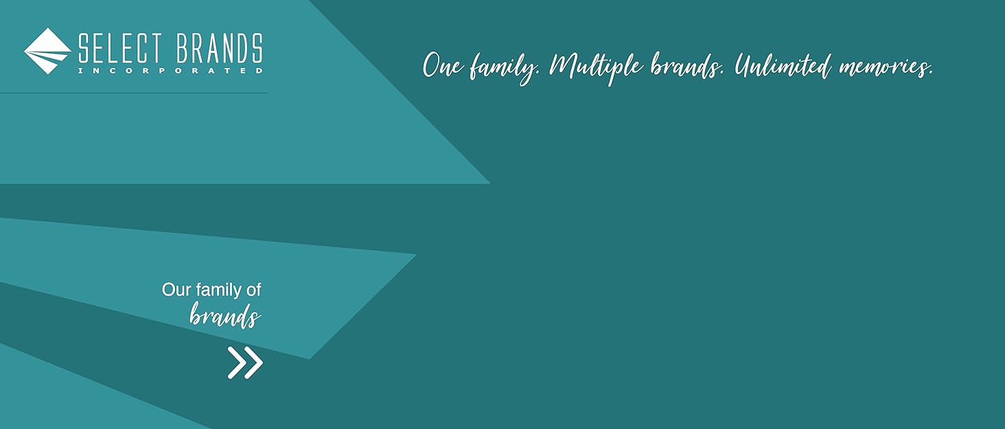 Select Brands text and diamond in white on teal background