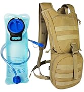 SUNRISING Tactical Molle Hydration Backpack with 3L Water Bladder - Lightweight Military Water Ba...