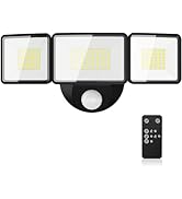 MAGAGUVU 3800LM LED Security Light Motion Sensor Outdoor Lights, Adjustable 3 Head LED Flood Ligh...