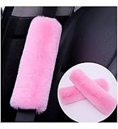 SSNNUU 2PCS Fluffy Car Seatbelt Covers - Soft&amp;Comfortable Plush Seat Belt Cushion Protects Should...