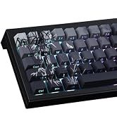 Tsungup PBT Keycaps - Side Printed Keycap Set,135 Keys Bamboo Sea Custom Keycaps Gradient Grey Sh...