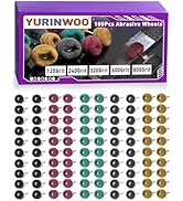 100 PCS Abrasive Buffing Wheels for Dremel, Thickened Polishing Kit 1/8 Inch Shank for Rotary Too...