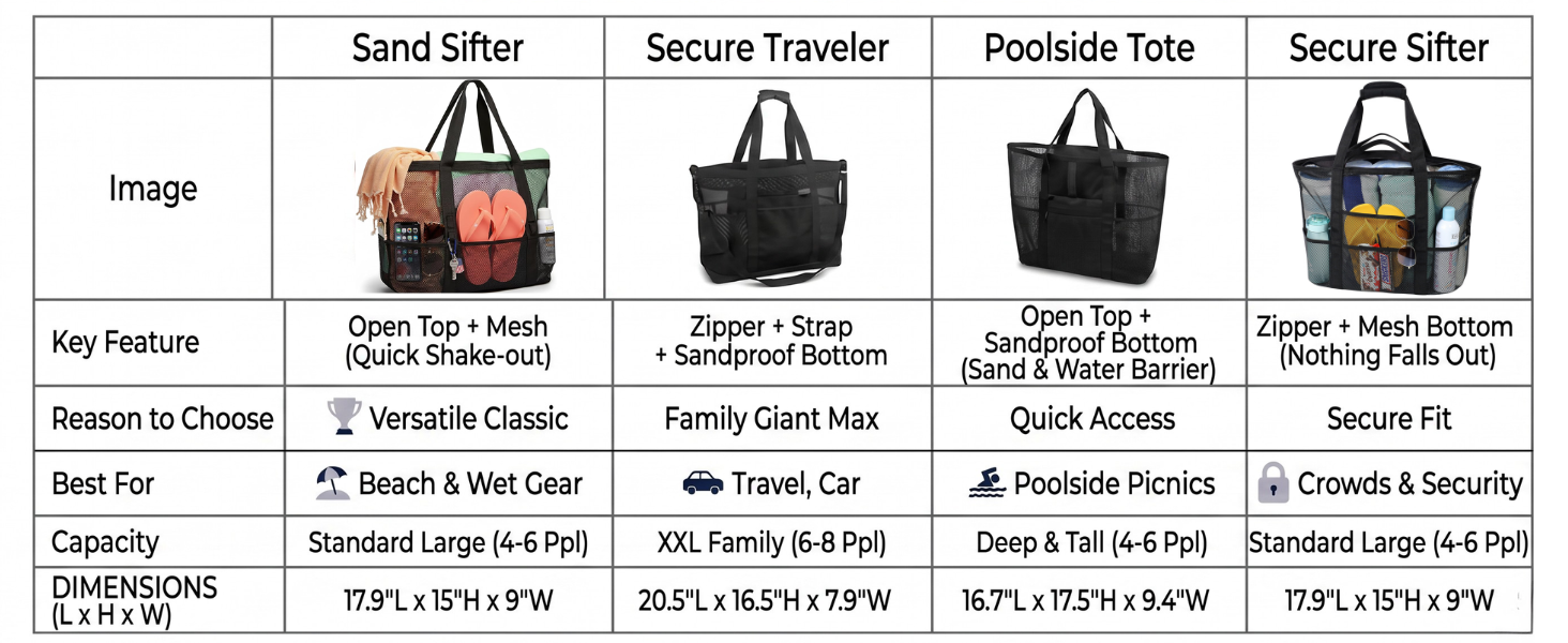 mesh beach bag