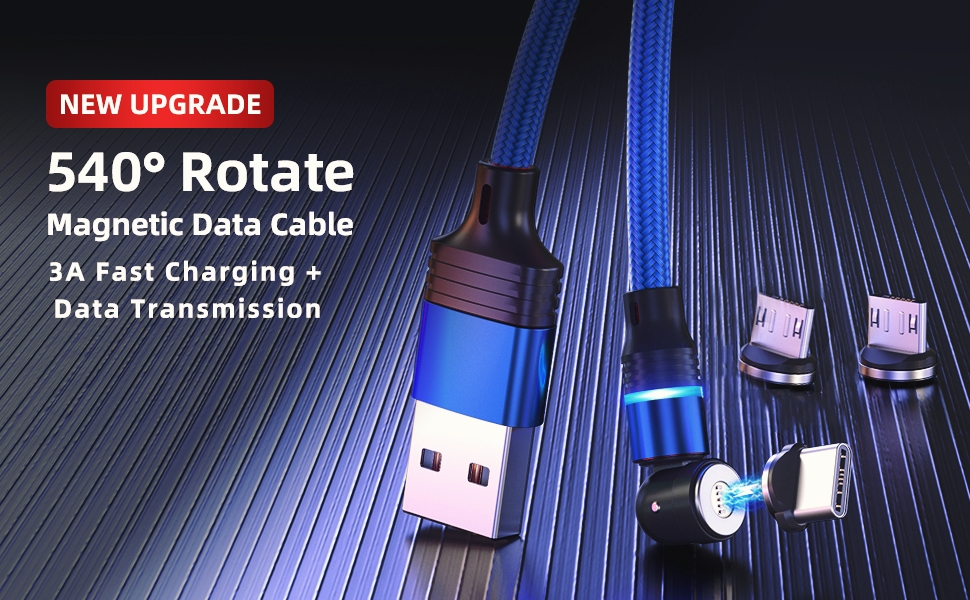 540 Rotation Magnetic Charging Cable