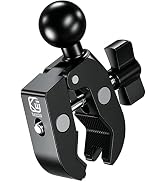 BRCOVAN Aluminum Alloy Handlebar Clamp Mount Base with 1'' TPU Ball for Rails 0.5'' to 1.75'' in ...