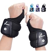 Sportneer Wrist Weights with Thumb Loops Lock for Men Women, 2 LBS /4 LBS Pair Arm Hand Weights f...
