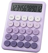 Calculator, Desk Calculators, Cute Purple Calculator, 12 Digit with Large LCD Display, Basic Stan...