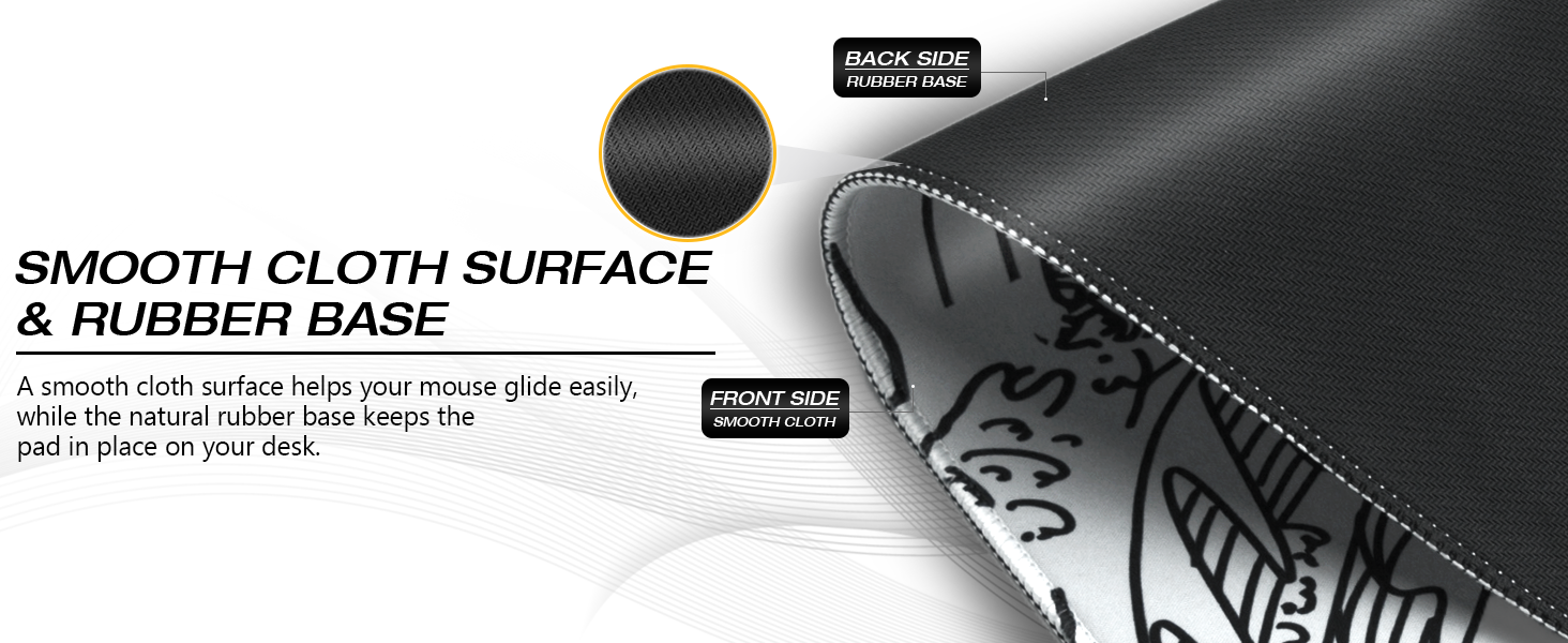 Rubber base mouse pad