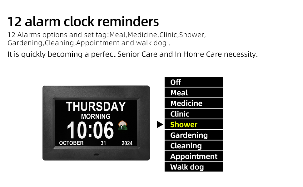 12 alarm clock reminders
