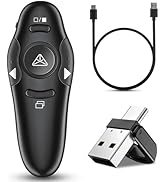 2-in-1 USB Type C Presentation Clicker Wireless Presenter Remote Clicker for PowerPoint Presentat...
