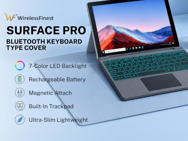 Surface pro 7,6,5,4,3 -Bluetooth Keyboard Type Cover