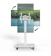 Mobile TV Cart with Wheels.Rolling TV Stand for 26 to 65 Inch Flat Panel Screens,Portrait to Land...