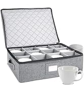 storageLAB China Storage Containers, Containers for Organizing, Hard Shell Case, Felt Plate Divid...