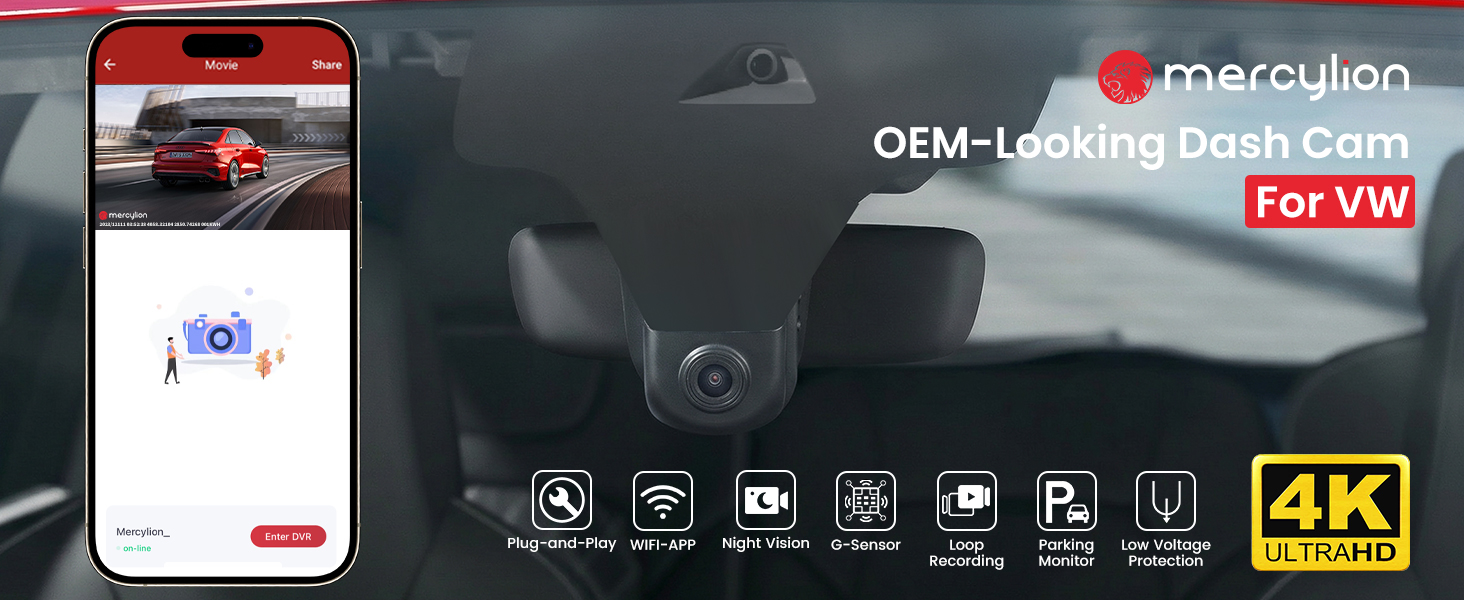vw OEM Style dashcam