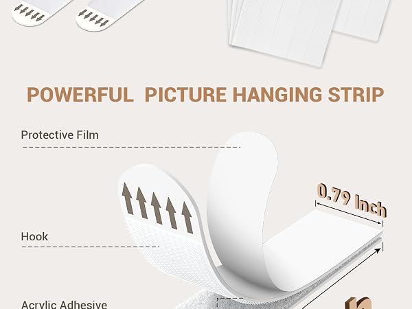 MERDTTES Heavy Duty Large Picture Hanging Strips