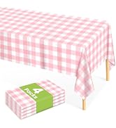 Pink Gingham Tablecloth