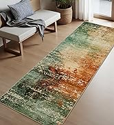 Joydeco 2x6 Washable Runner Rug for Hallway, Modern Abstract Non-Slip Soft Rugs, Low Pile Carpet ...