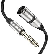 MOSWAG XLR Male to 1/4, 3 Pin Balanced XLR Male to TRS Male Microphone Cable Noise-Cancelling Mic...