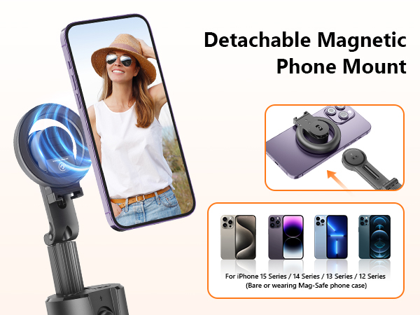 Phone Camera Stand with Remote and Gesture Control