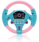 KONALITY Kids Steering Wheel Toy,Toddler Steering Wheel for Kids for Car Backseat Stroller Attach...