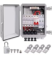 Taiss 4 String PV Combiner Box Solar Combiner Box with 63A Circuit Breaker and 15A Rated Current ...