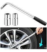 Stacool Extendable Lug Wrench with Double-Sided Sockets of 17mm/19mm and 21mm/23mm, Universal Wre...