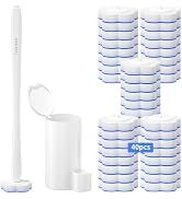 Topo Bear Disposable Toilet Bowl Brush with 40 Toilet Wand Refills, Toilet Bowl Cleaner Wands, To...