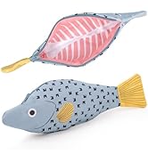 Elephtree Fish Shape Novelty Pencil Case with Simulated Fishbone Lining - Pen Bag, Coin Purse, Fu...