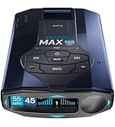 Escort MAX 360 MKII Radar and Laser Detector Bluetooth Enabled, 360° Directional Arrows, Exceptio...
