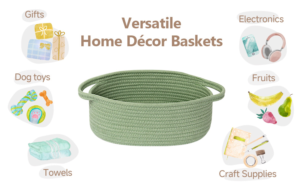 green baskets for organizing