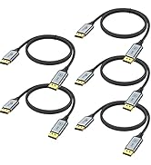 DisplayPort to DisplayPort Cable 6 ft, 5-Pack DP Display Port Cable Adapter Male to Male 4K, 2k@1...
