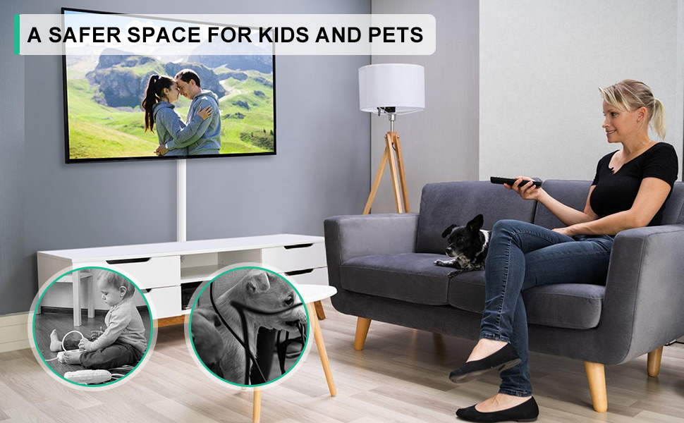 Cord Hider Kit, 113.6in TV Cable Hider