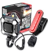 ZIREN 140dB High-Traffic Bike Horn &amp; LED Light Super Loud Electric Horn 120-140dB for Max Safety ...
