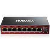 NUBASA 8-Port 2.5Gb Switch with 10G SFP+, 2.5X Faster Than Gigabit for NAS/Gaming/4K TV/SMB, Unma...