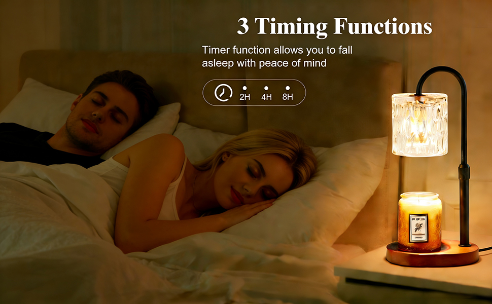 Electric Candle Warmer Lamp with Timer, Dimmable Candle Lamp