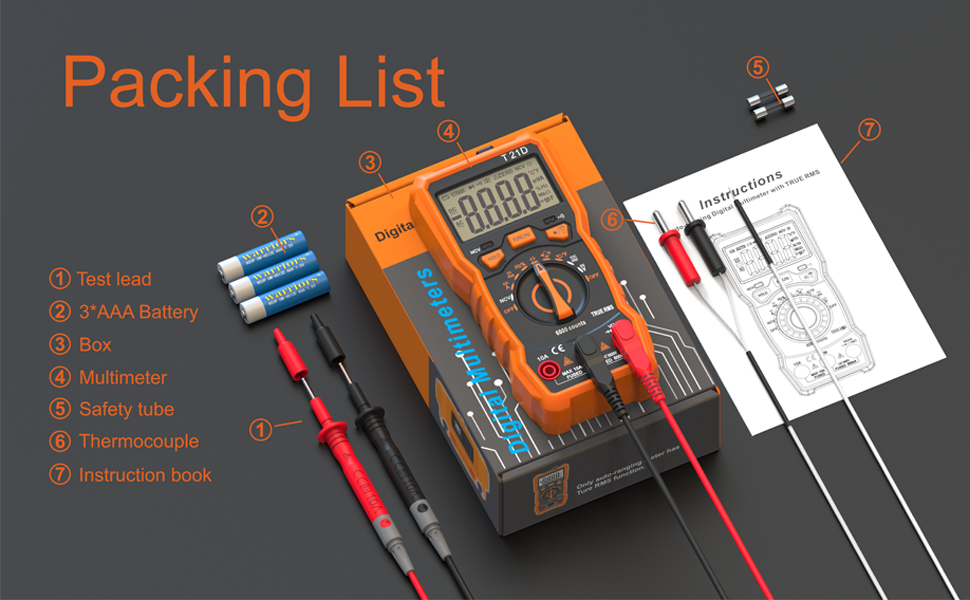 T21D Auto-Ranging Digital Multimeter