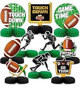 Adeyoo 10Pcs Football Party Decorations Football Honeycomb Centerpieces,Football Centerpieces for...