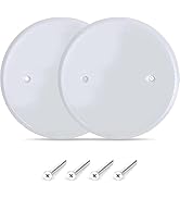 (2 Pack) AP-12031, 5 Inch White Metal Ceiling Blank-Up Cover, Used to Cover 3-1/2 Inch Round/Octa...