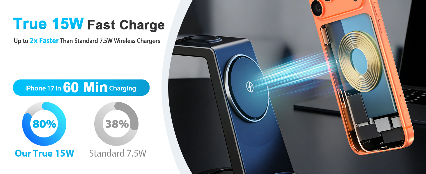 Qi2 Fast 3-in-1 Charging Station