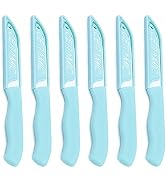 WWZJ 6 Pack Ceramic Paring Knife with Knife Cover, Lightweight Ceramic Knives, Fruit and Vegetabl...
