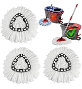 3 Pack Spin Mop Replacement Heads,100% Microfiber Spin Mop Refills for O-Ceda Mop Replace Head Ea...